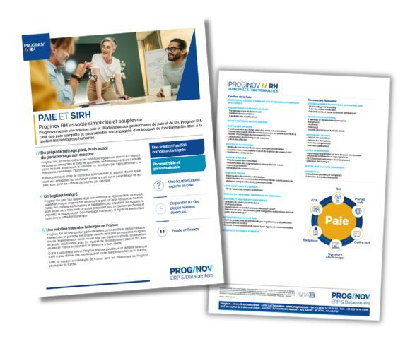 Aperçu brochure Paie et RH Proginov